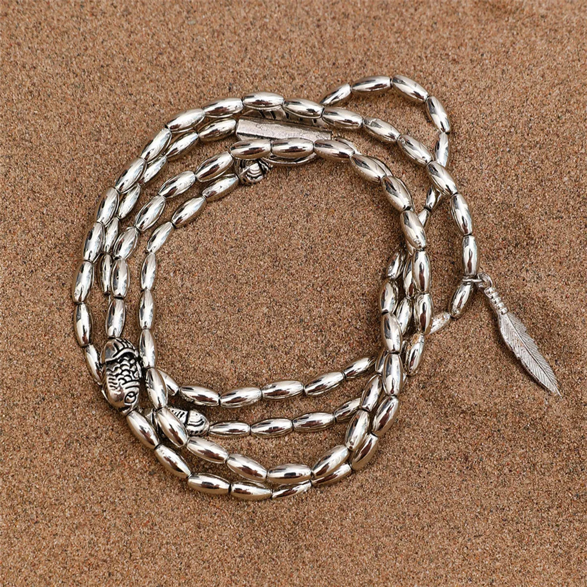 Wholesale Jewelry Vacation Beach Leaf CCB Alloy Anklet