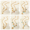 Wholesale Jewelry Vacation Beach Modern Style Heart Shape Bow Knot Titanium Steel Multi Charms Necklace Chain-Free