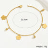 Wholesale Jewelry Vacation Beach Simple Style Flower 201 Stainless Steel 18K Gold Plated Hollow Out Anklet