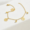 Wholesale Jewelry Vacation Beach Simple Style Flower 201 Stainless Steel 18K Gold Plated Hollow Out Anklet