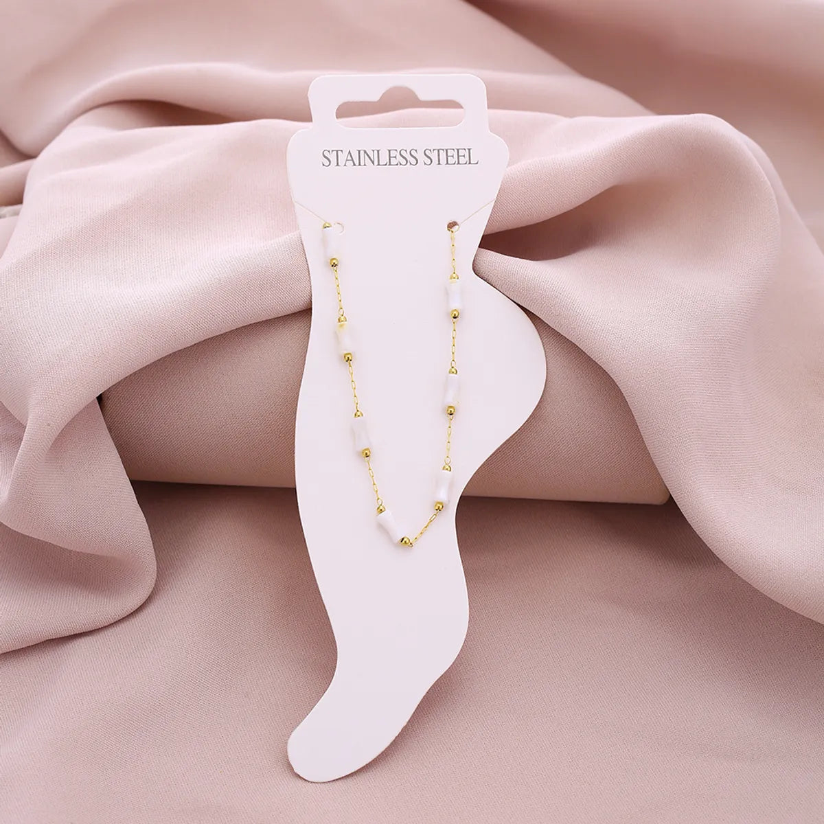 Wholesale Jewelry Vacation Beach Sweet Star Heart Shape 304 Stainless Steel 18K Gold Plated Plating Anklet