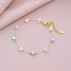 Wholesale Jewelry Vacation Beach Sweet Star Heart Shape 304 Stainless Steel 18K Gold Plated Plating Anklet