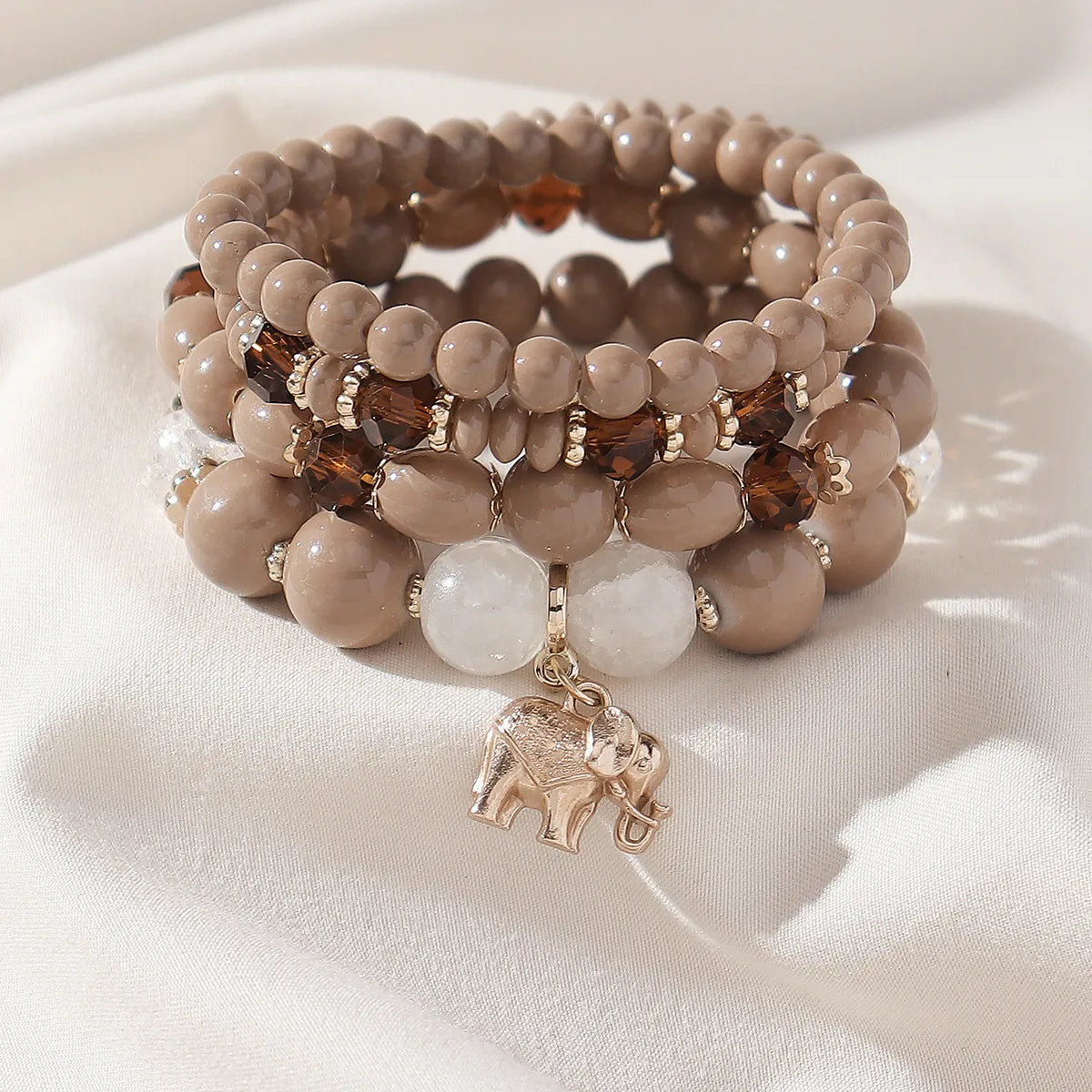 Wholesale Jewelry Vacation Ethnic Style Bohemian Elephant Beaded Alloy Bracelets