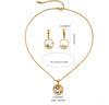 Wholesale Jewelry Vacation Flower Titanium Steel Jewelry Set
