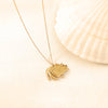 Wholesale Jewelry Vacation Marine Style Beach Scallop Starfish Titanium Steel 18K Gold Plated Chain Pendant Necklace