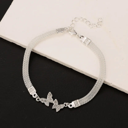 Wholesale Jewelry Vacation Marine Style Simple Style Infinity Heart Shape Butterfly Alloy Anklet