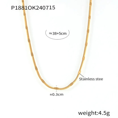 Wholesale Jewelry Vacation Modern Style Simple Style Solid Color Titanium Steel Necklace