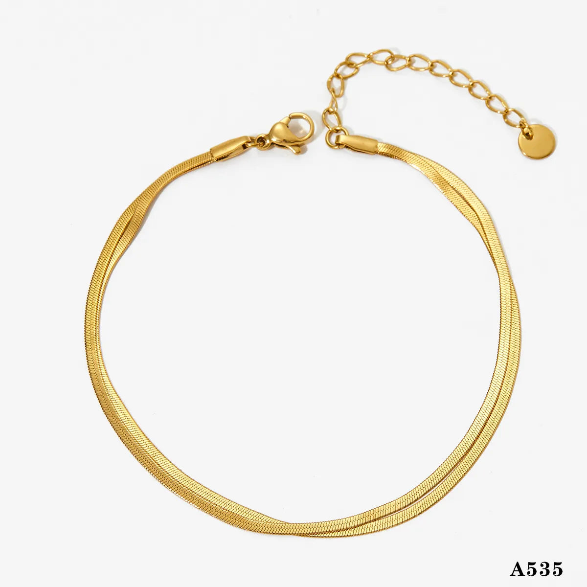 Wholesale Jewelry Vacation Modern Style Solid Color 304 Stainless Steel 16K Gold Plated White Gold Plated Gold Plated Polishing Plating Bracelets Anklet Necklace