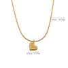 Wholesale Jewelry Vacation Simple Style Heart Shape 304 Stainless Steel 18K Gold Plated Plating Pendant Necklace