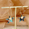 1 Pair Vacation Simple Style Leaf Flower Plating Inlay 304 Stainless Steel Arylic Acrylic Gold Plated Drop Earrings