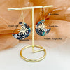 1 Pair Vacation Simple Style Leaf Flower Plating Inlay 304 Stainless Steel Arylic Acrylic Gold Plated Drop Earrings