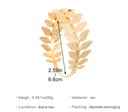 Wholesale Jewelry Vacation Simple Style Leaves Iron Bangle