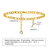 Wholesale Jewelry Vacation Simple Style Letter 201 Stainless Steel Zircon 18K Gold Plated Plating Inlay Anklet