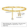 Wholesale Jewelry Vacation Simple Style Letter 201 Stainless Steel Zircon 18K Gold Plated Plating Inlay Anklet