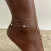 Wholesale Jewelry Vacation Sweet Moon Heart Shape 201 Stainless Steel Gold Plated Plating Anklet