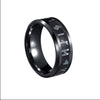 Wholesale Jewelry Viking Style Titanium Steel Men's Ring With Letters Numbers Text And Dripping Oil Design