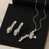 Wholesale Jewelry Vintage Animals Snake Copper Zircon Micro Inlay Pendant Necklace Earrings Suit With Electroplating