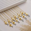 Wholesale Jewelry Vintage Flower Copper Mixed Gemstone Inlay Diamond Photo Frame Pendant Necklace For Women