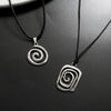 Wholesale Jewelry Vintage Geometric Alloy Pendant With Handwoven Leather Rope And Electroplating Treatment For Men And Women