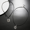 Wholesale Jewelry Vintage Geometric Alloy Pendant With Handwoven Leather Rope And Electroplating Treatment For Men And Women