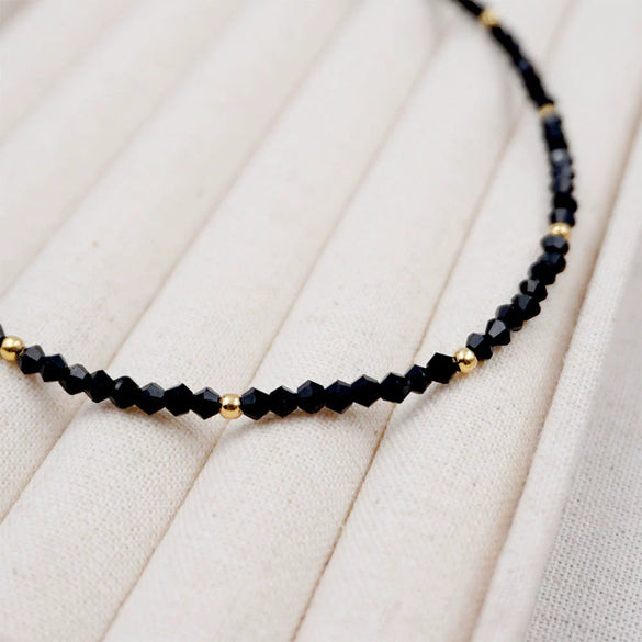 Wholesale Jewelry Vintage Geometric Artificial Crystal Beaded Clavicle Chain