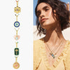 Wholesale Jewelry Vintage Geometric Copper U Shape Pendant Necklace With Electroplating