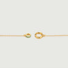Wholesale Jewelry Vintage Geometric Mixed Gemstone Inlay Copper Goldplated O Chain Ring Necklace