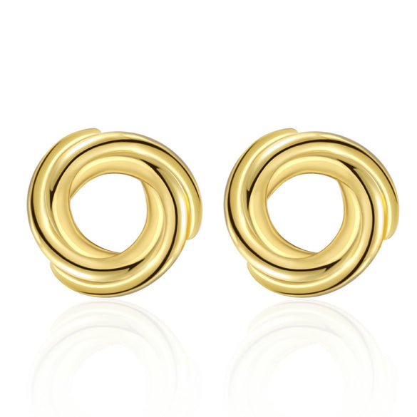 Wholesale Jewelry Vintage Geometric S925 Sterling Silver Earrings Electroplated