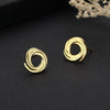 Wholesale Jewelry Vintage Geometric S925 Sterling Silver Earrings Electroplated