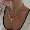 Wholesale Jewelry Vintage Geometric Titanium Steel And Copper O Chain Necklace With Gold Plated Electroplating Treatment