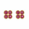 Wholesale Jewelry Vintage Light Luxury Copper Fourleaf Clover Geometric Earrings For Women