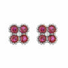 Wholesale Jewelry Vintage Light Luxury Copper Fourleaf Clover Geometric Earrings For Women