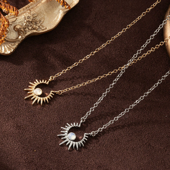 Wholesale Jewelry Vintage Minimalist Star Copper Electroplated Ochain Pendant Necklace