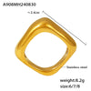 Wholesale Jewelry Vintage Ring 316L Stainless Steel Pvd Plated Geometric Square