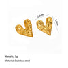 Wholesale Jewelry Vintage Style Classic Style Commute Heart Shape 304 Stainless Steel 18K Gold Plated Polishing Plating Rings Earrings Necklace