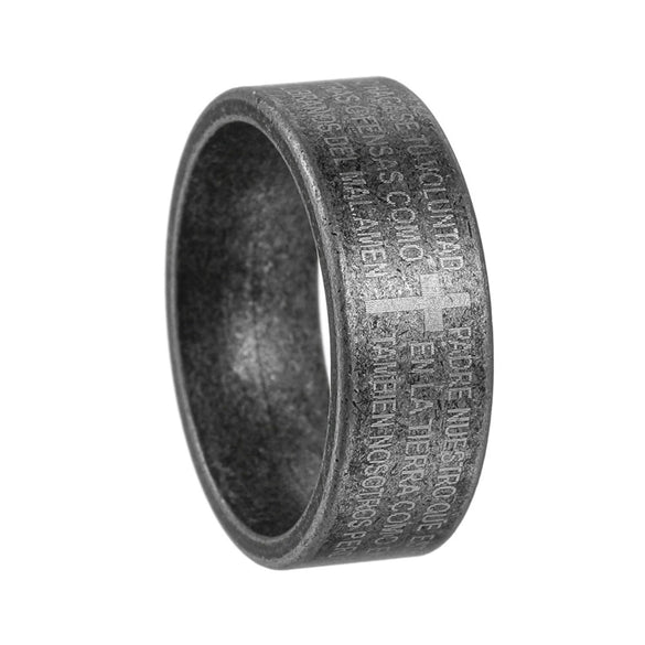 Wholesale Jewelry Vintage Style English Letters Ring Titanium Steel Distressed Unisex