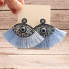 Wholesale Jewelry Vintage Style Exaggerated Artistic Devil's Eye Cloth Drop Earrings