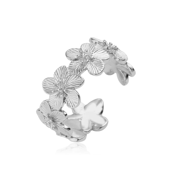 Wholesale Jewelry Vintage Style Flower Copper Electroplated Necklace Earring Bracelet Set For Ladies
