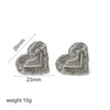 Wholesale Jewelry Vintage Style French Style Heart Shape 304 Stainless Steel 18K Gold Plated Polishing Plating Rings Earrings