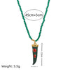 Wholesale Jewelry Vintage Style Geometric Copper Beaded Necklace With Electroplating