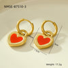 Wholesale Jewelry Vintage Style Heart Motherofpearl Stainless Steel Electroplated Necklace And Earrings