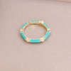 Wholesale Jewelry Vintage Style Oil Drop Copper Geometric Ring For Women