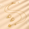 Wholesale Jewelry Vintage Style Simple Style Heart Shape 304 Stainless Steel 18K Gold Plated Jewelry Set