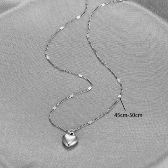 Wholesale Jewelry Vintage Style Simple Style Heart Shape 304 Stainless Steel 18K Gold Plated Pendant Necklace