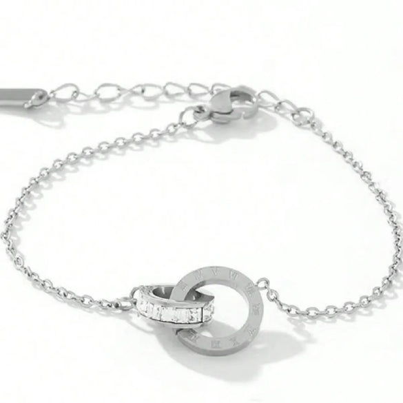 Wholesale Jewelry Vintage Style Simple Style Roman Style Roman Numeral 304 Stainless Steel Artificial Rhinestones 18K Gold Plated Jewelry Set