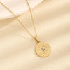 Wholesale Jewelry Vintage Style Simple Style Round 304 Stainless Steel Pendant Necklace