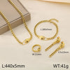 Wholesale Jewelry Vintage Style Snake 304 Stainless Steel Zircon 18K Gold Plated Inlay Jewelry Set