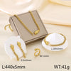Wholesale Jewelry Vintage Style Snake 304 Stainless Steel Zircon 18K Gold Plated Inlay Jewelry Set