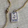 Wholesale Jewelry Vintage Tarot Style Copper Gold Plated Pendant Necklace With Heart U Shaped Geometric Pattern