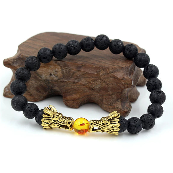 Wholesale Jewelry Volcanic Stone Alloy Geometric Bracelet